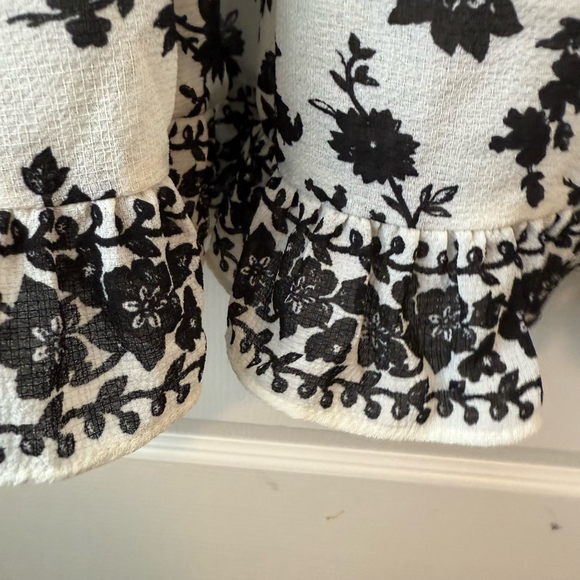 Women's Max Studio Floral Maxi Dress Size M White Black - Picture 3 of 7